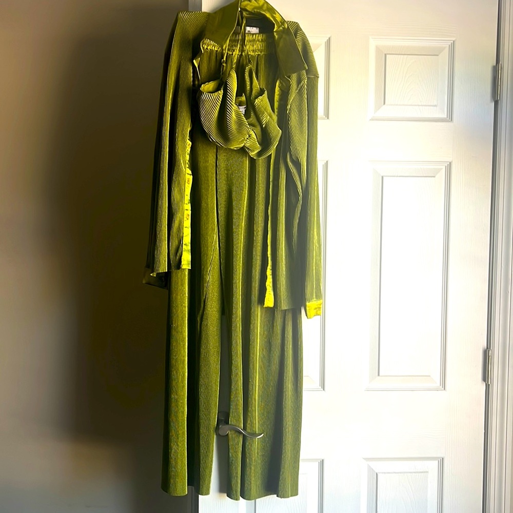 Cute 3 piece Plisse pant set